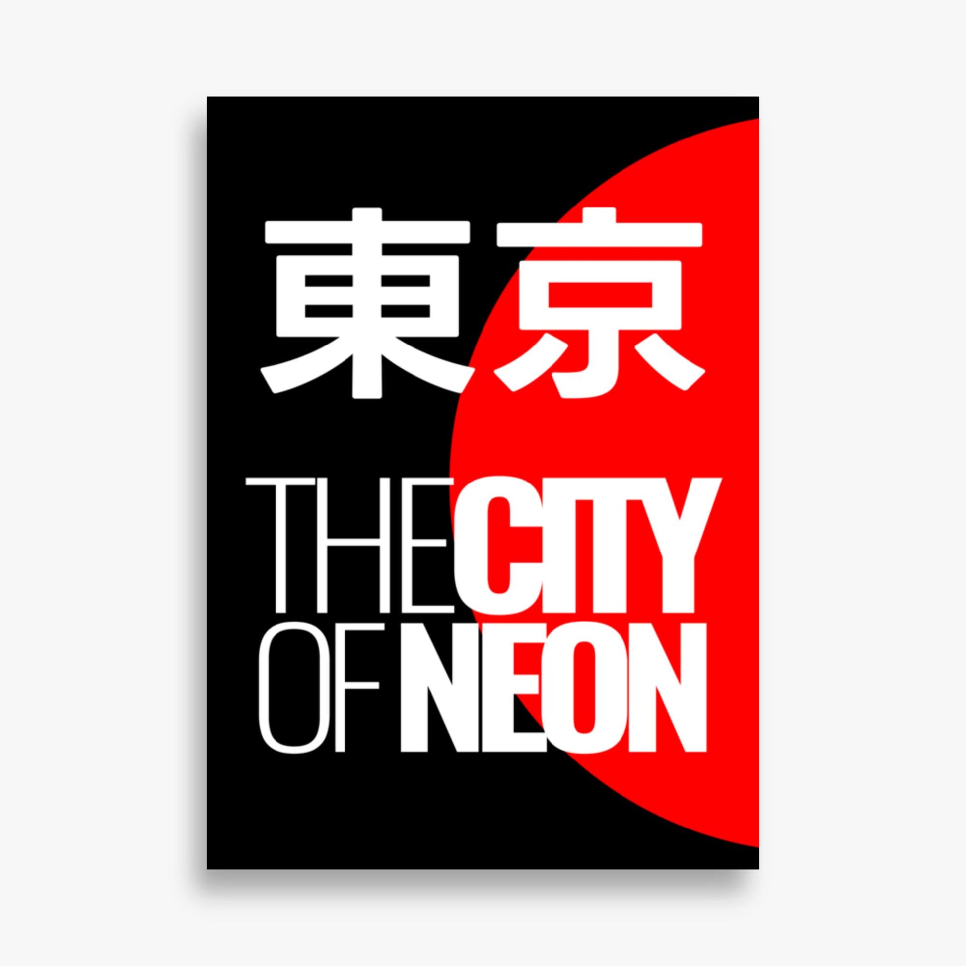 Modern illustration: Neon City 50x70 cm Poster