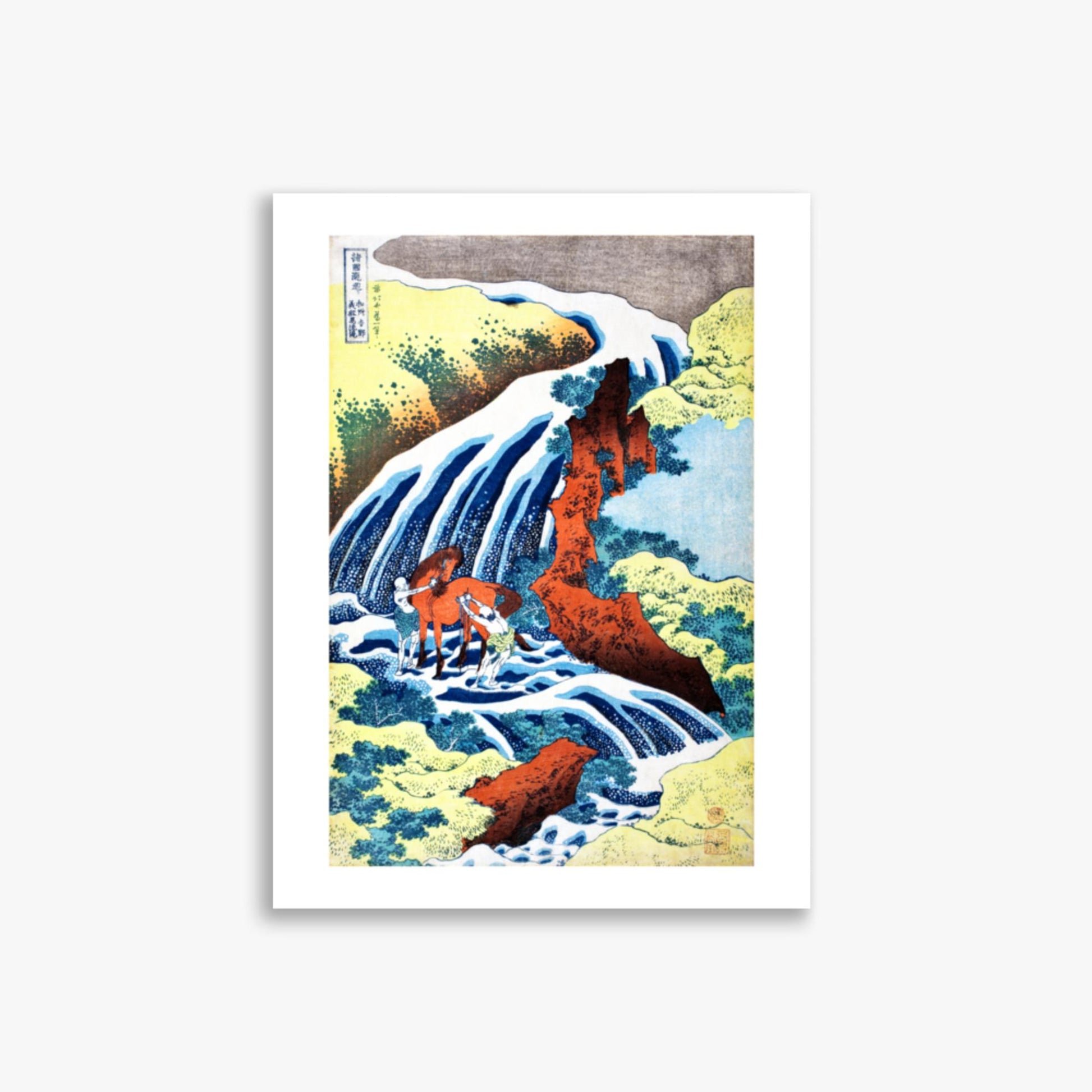 Katsushika Hokusai - The Yoshitsune Horse-Washing Falls at Yoshino, Izumi Province 30x40 cm Poster