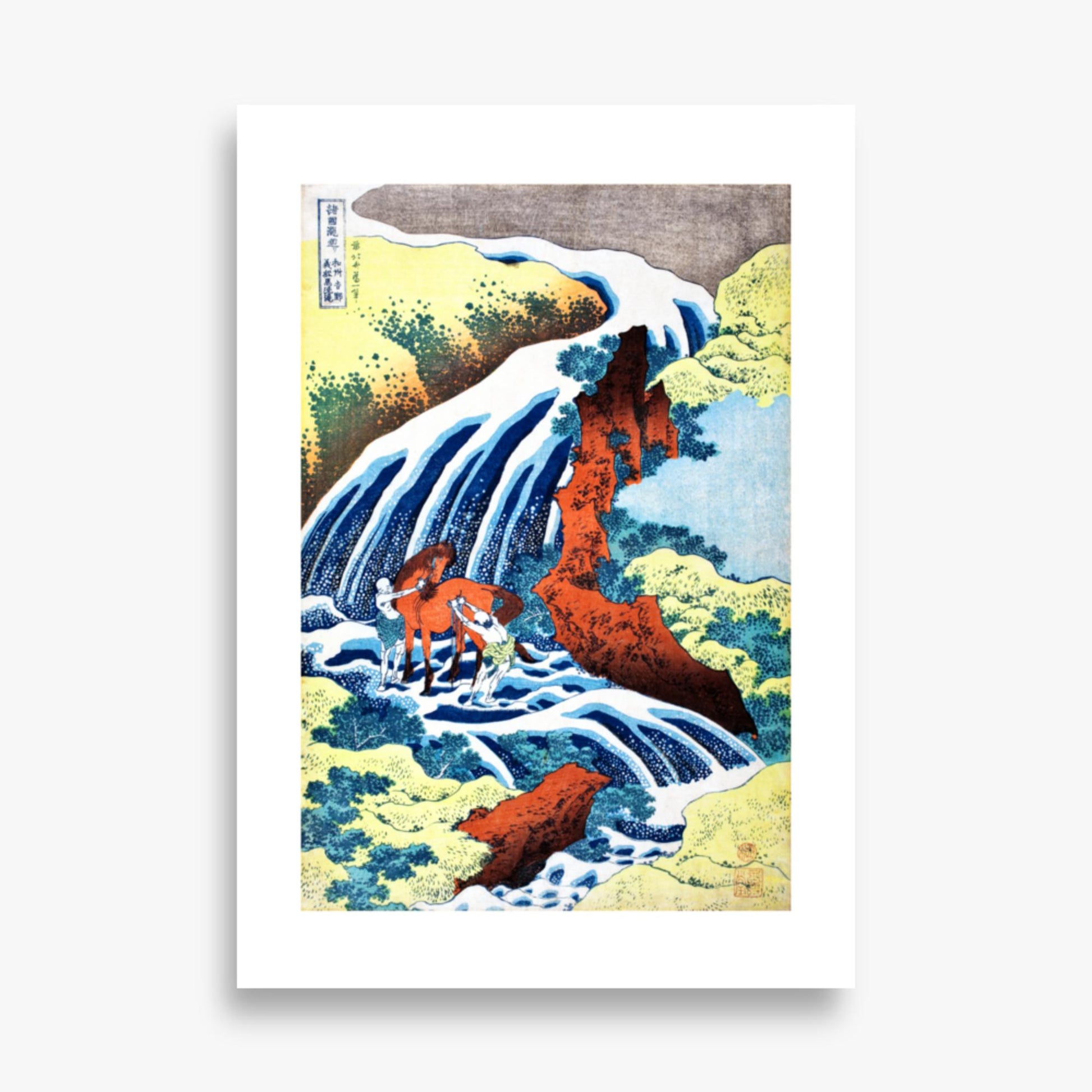 Katsushika Hokusai - The Yoshitsune Horse-Washing Falls at Yoshino, Izumi Province 70x100 cm Poster