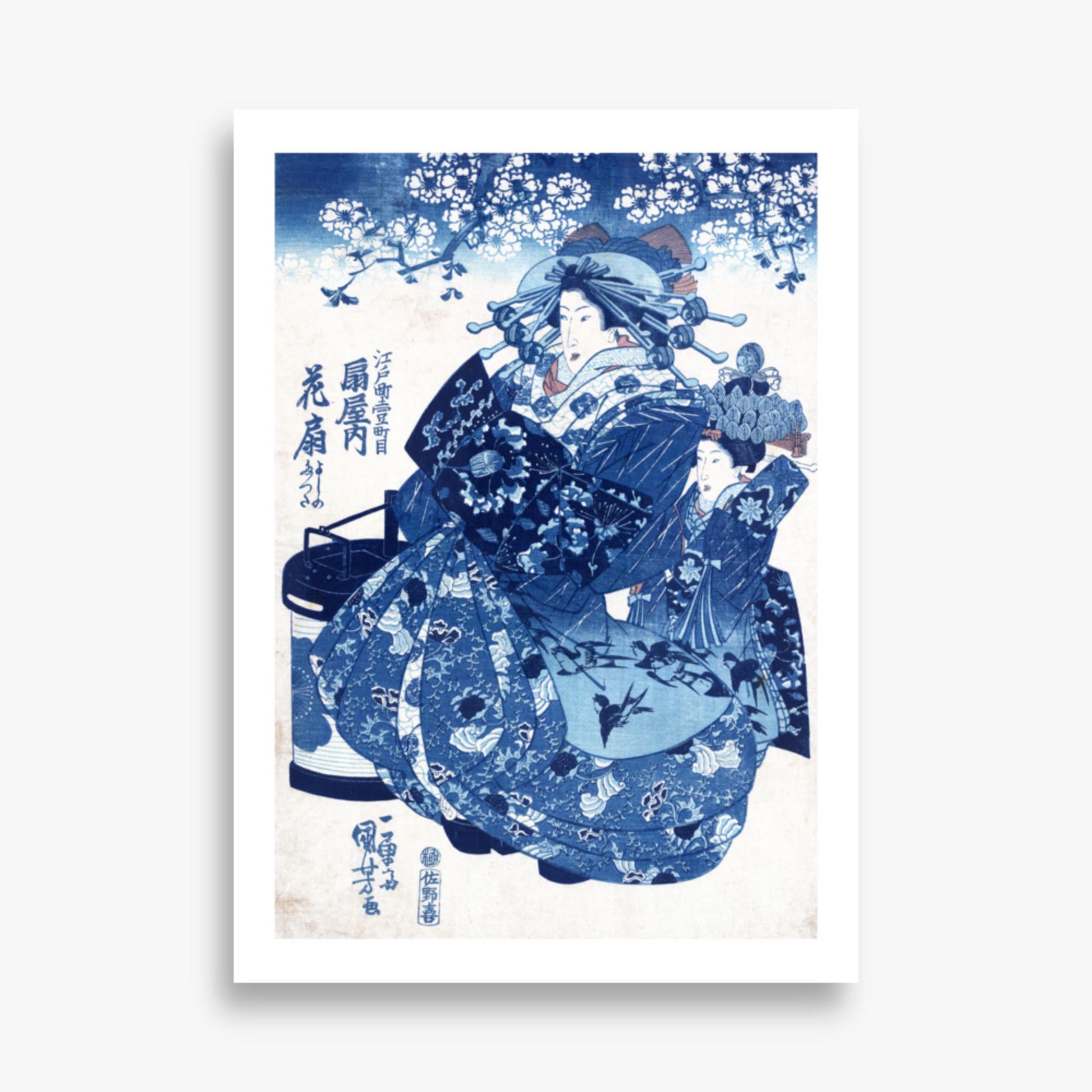 Utagawa Kuniyoshi - The Courtesan Hanao of Ōgi-ya 50x70 cm Poster