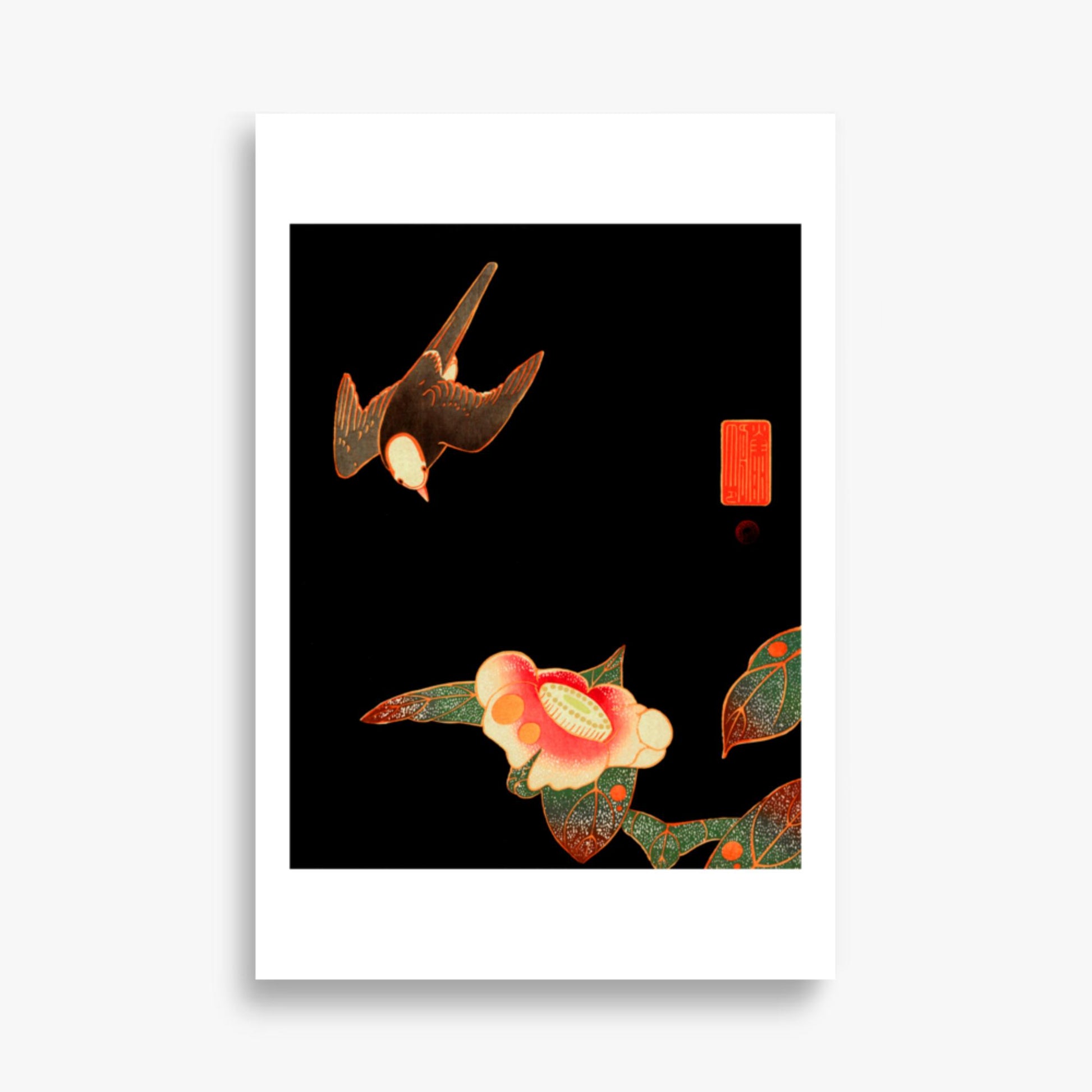 Ito Jakuchu - Swallow and Camellia 61x91 cm Poster