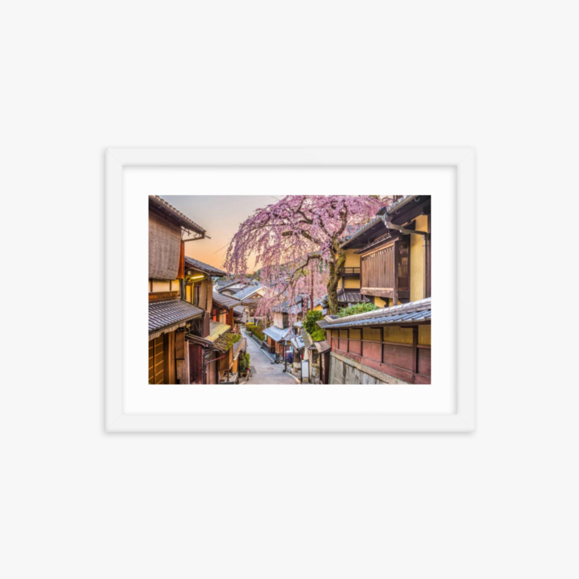 Kyoto, Japan in Sprint 12x16 in Poster With White Frame