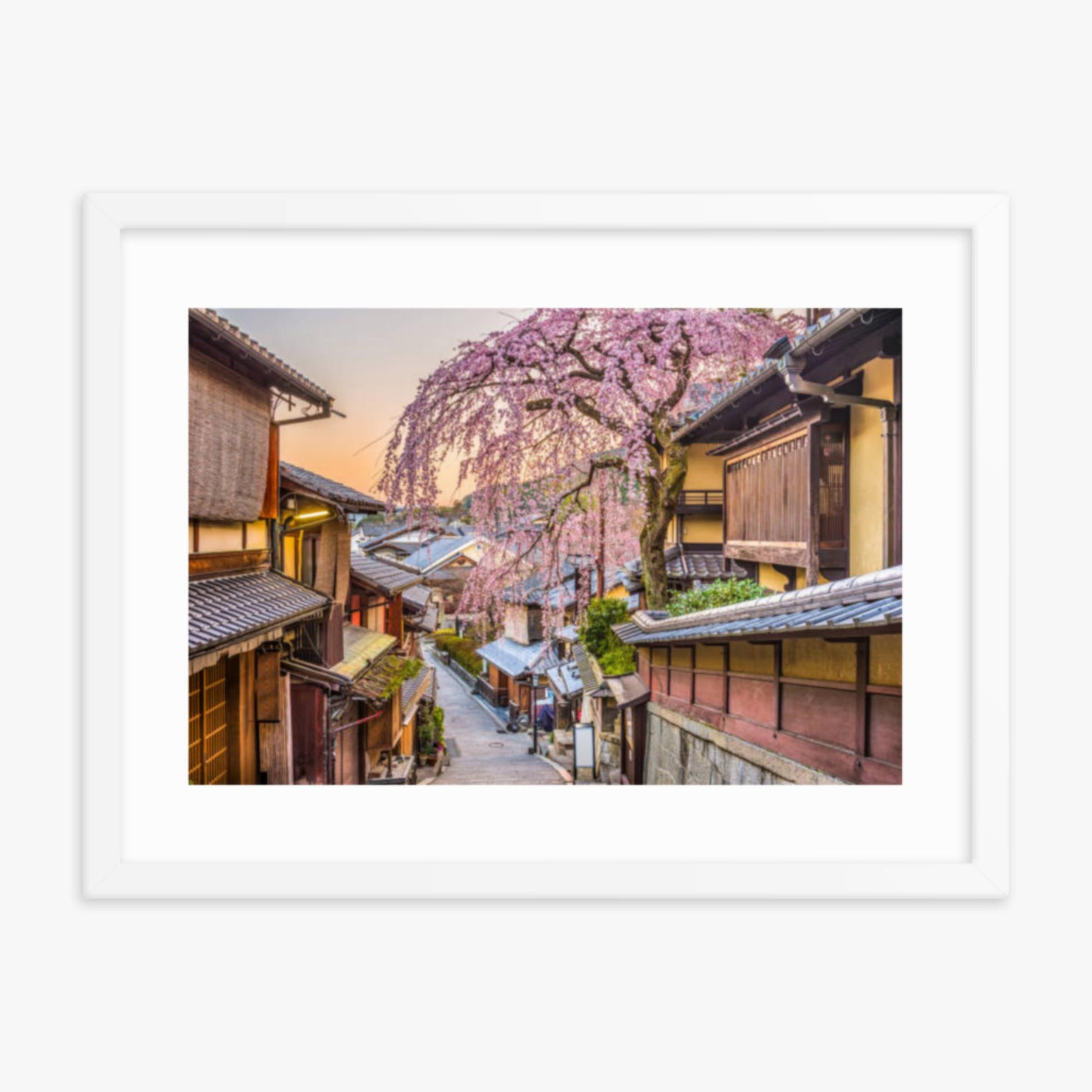 Kyoto, Japan in Sprint 18x24 in Poster With White Frame