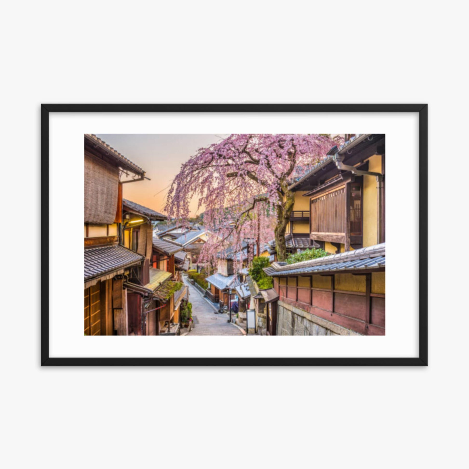Kyoto, Japan in Sprint 24x36 in Poster With Black Frame