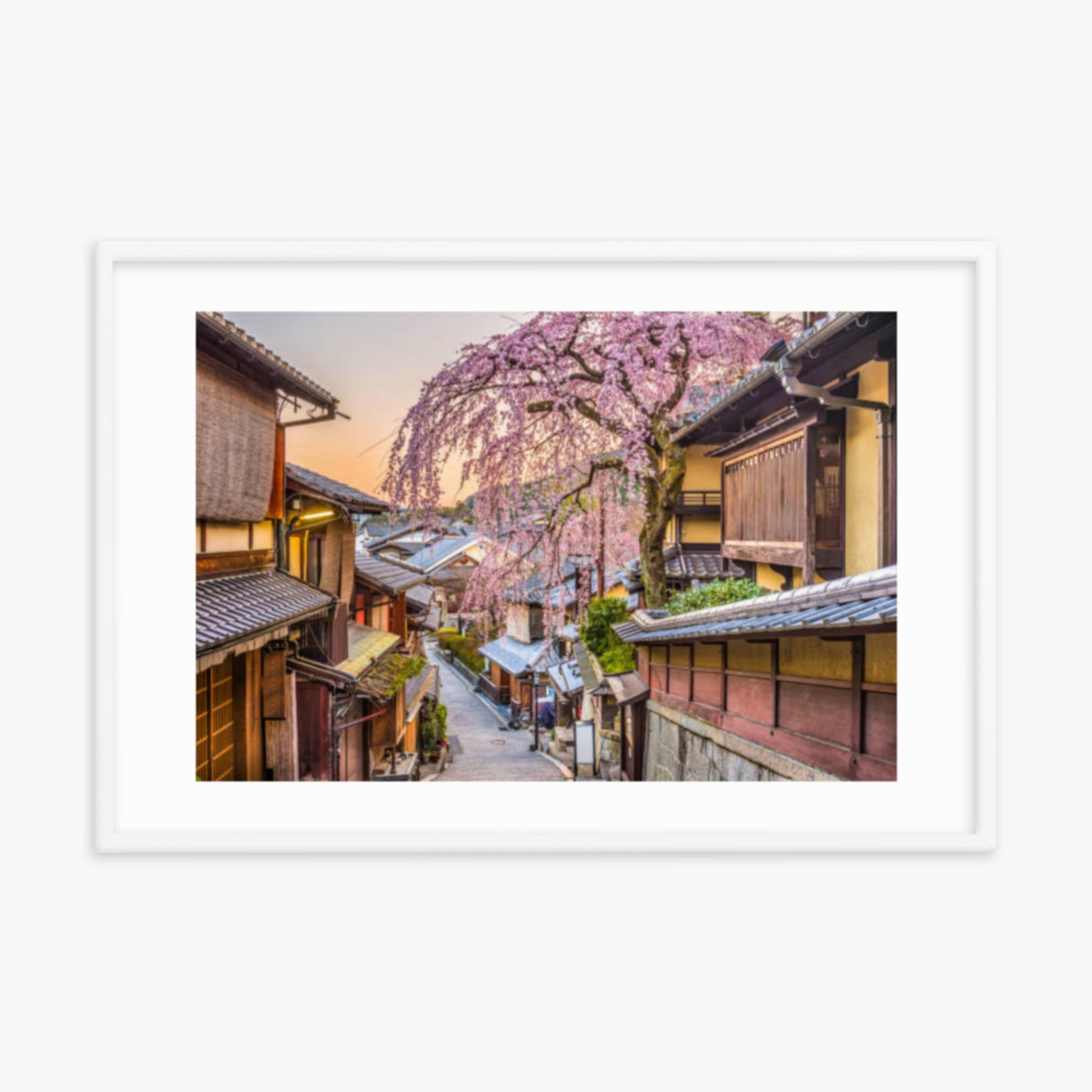 Kyoto, Japan in Sprint 24x36 in Poster With White Frame