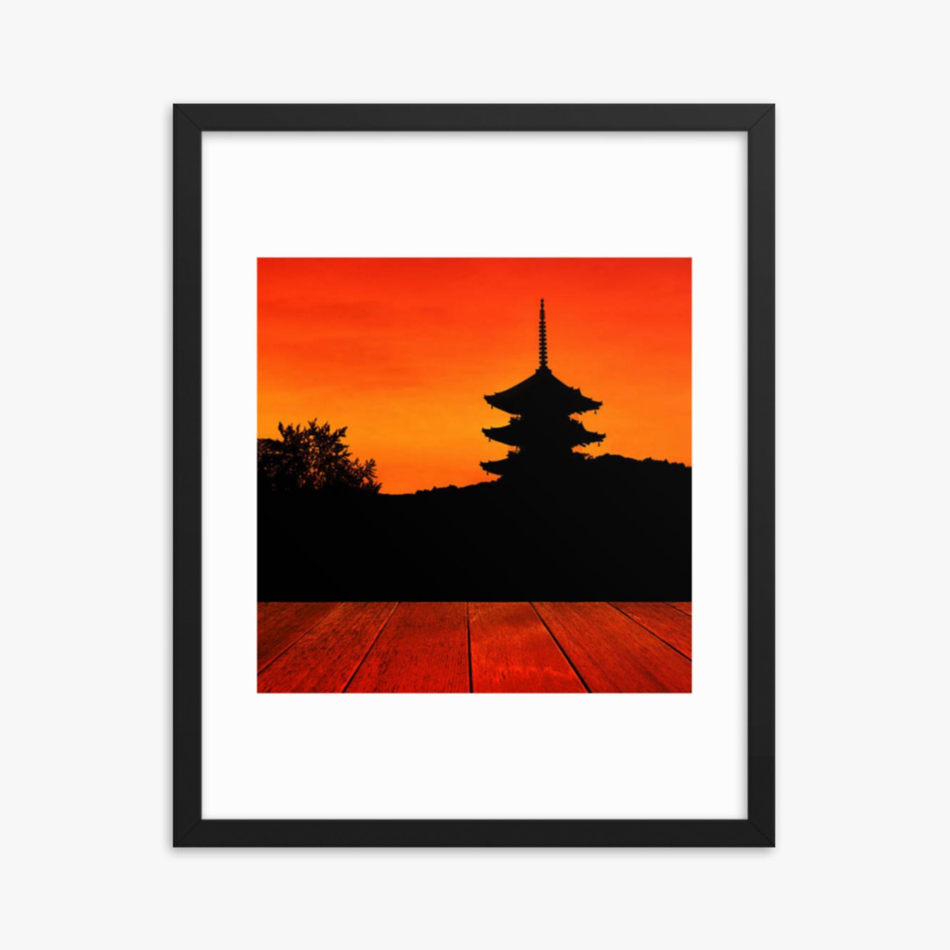 Sunset 16x20 in Poster With Black Frame