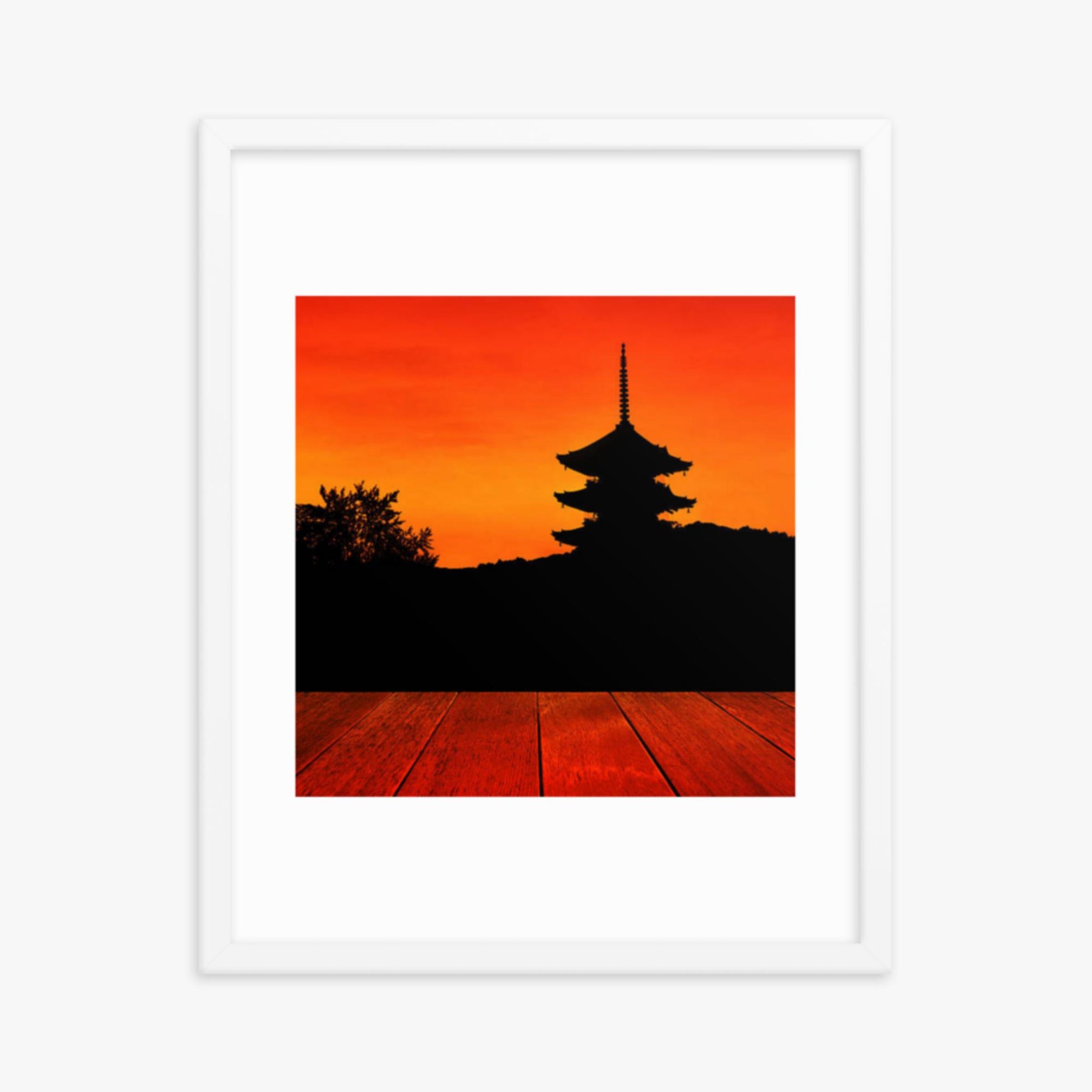 Sunset 16x20 in Poster With White Frame