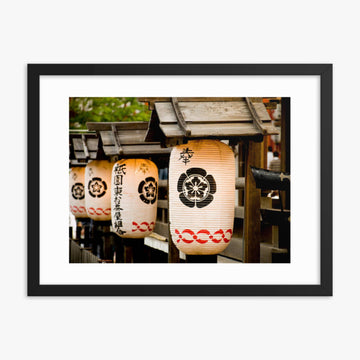 Japanese lanterns 18x24 in Poster With Black Frame