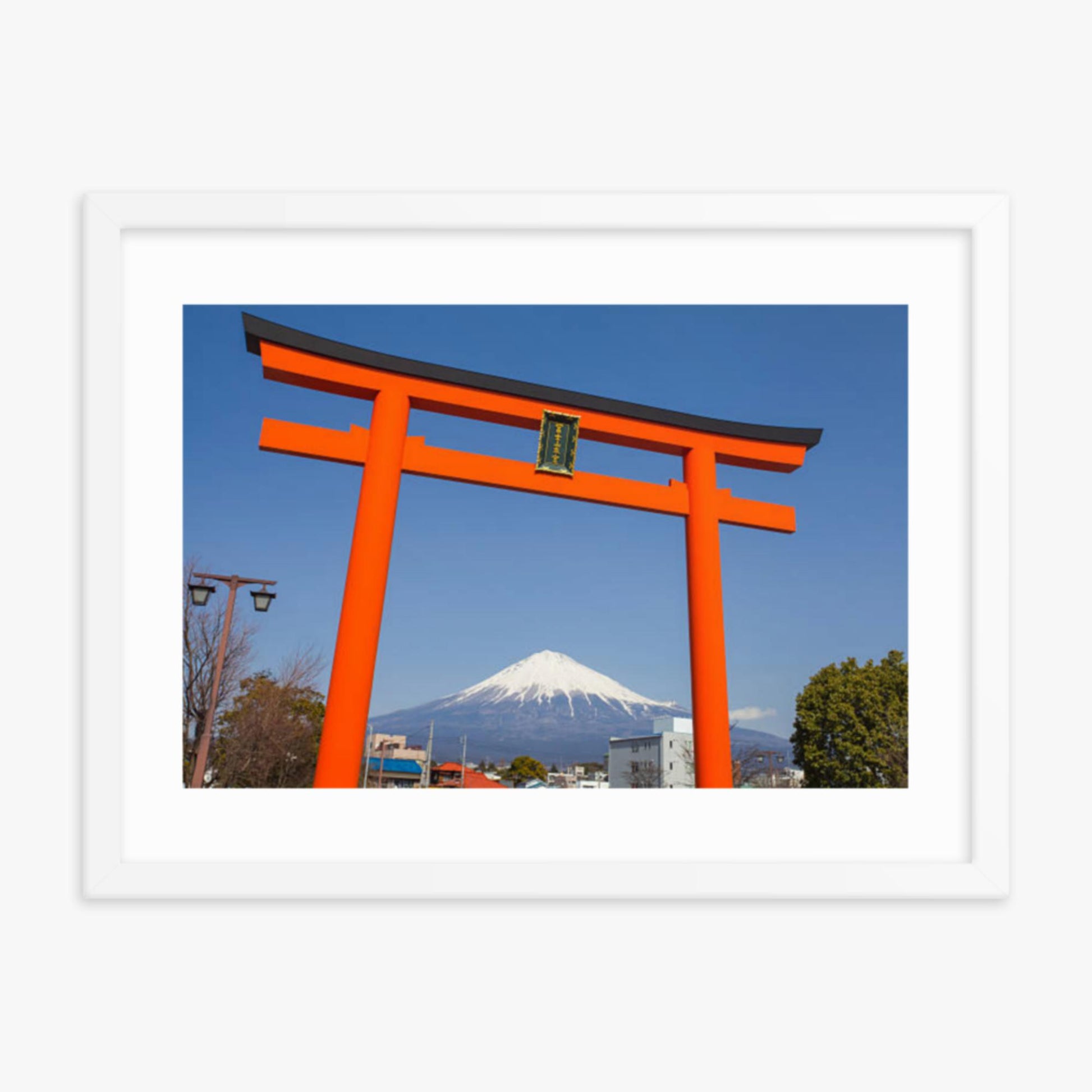 Mount Fuji 18x24 in Poster With White Frame
