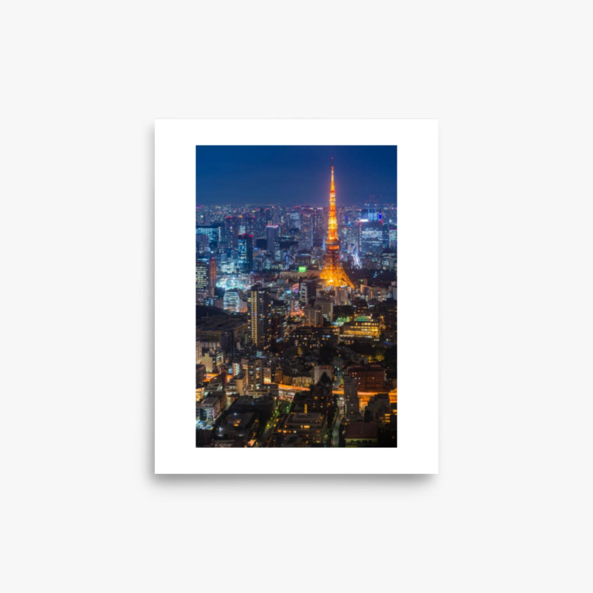 Tokyo Tower illuminated 8x10 in Poster